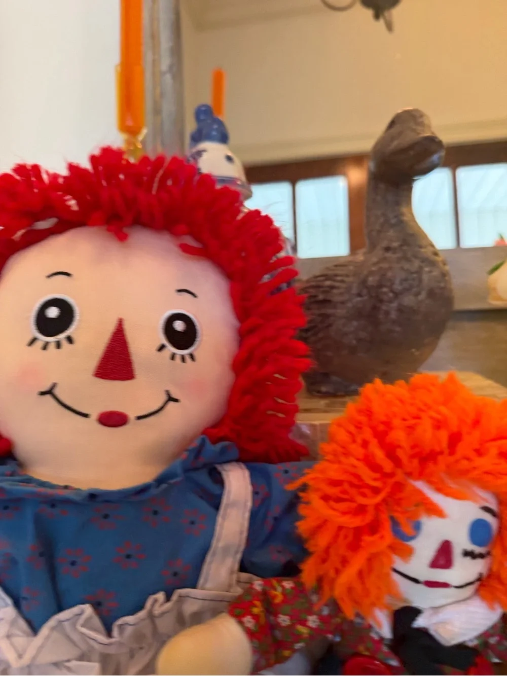 Kids Rag Doll Costume Plush Accessory with Bright Red Hair
